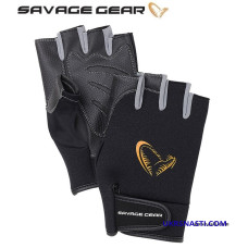 Перчатки Savage Gear Neoprene Half Finger чёрные
